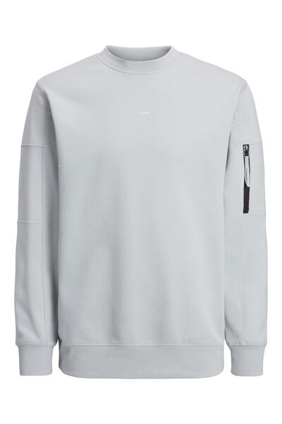 Jack & Jones Pullover-Sweatshirt mit Rundhalsausschnitt, Rippbündchen und Ärmel-Tasche