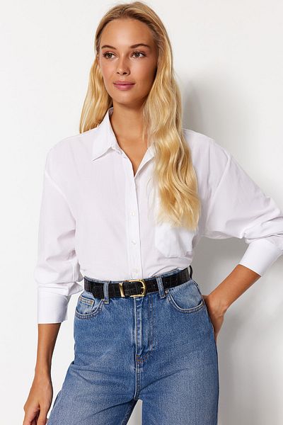 Trendyol Collection Schwarzer und hellbrauner Damengürtel in Kroko-Look – 2er-Pack TWOAW24KE00030