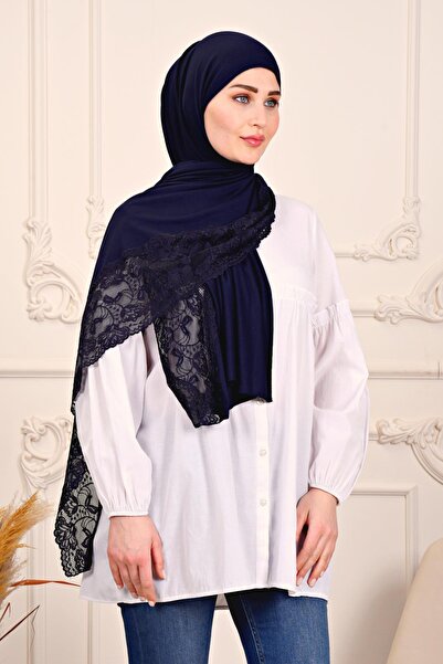 Altobeh Combed Cotton Shawl with Lace