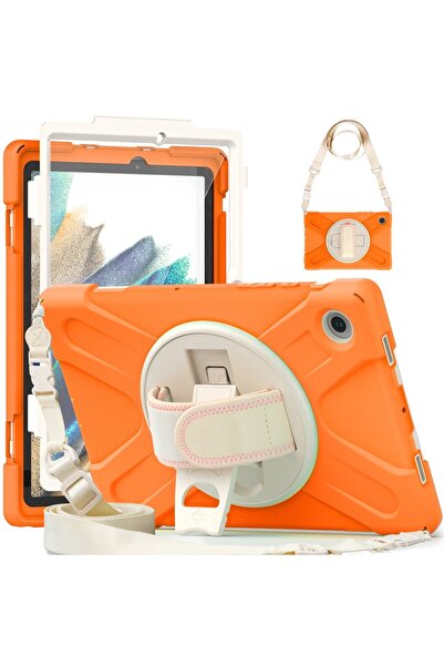 UnDePlus Samsung Galaxy Tab A8 10.5 SM-X200 2021 Kılıf Defender Askılı Zırhlı...