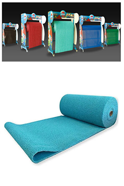 Gardenya Kıvırcık Paspas (turkuaz) Dış Mekan Paspası Kaymaz Karmaşık Yolluk