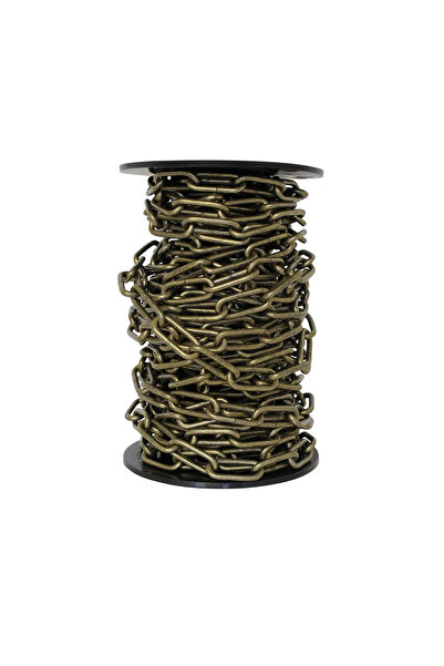 Etsylight Kalın Avize Zinciri 3,5 mm, 1 metre Antik Sarı Renk, Metal Zincir