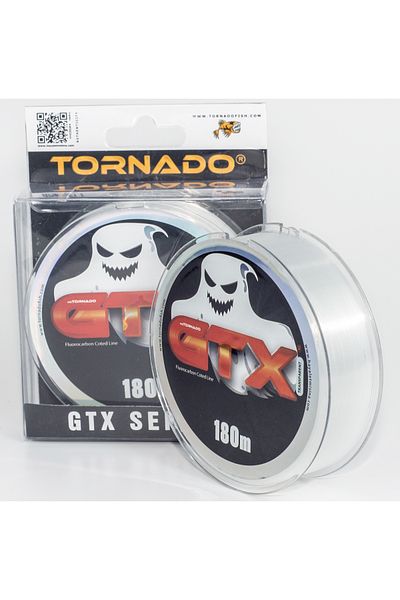 Tornado Gtx Ghost Fish Tape 180m 0.261mm 9.80kg Transparent Fluorocarbon Coated