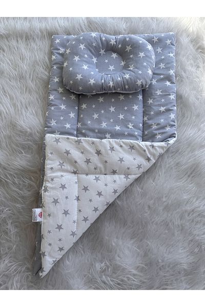Jaju Baby Gray Star Cushion and Pillow Set of 2
