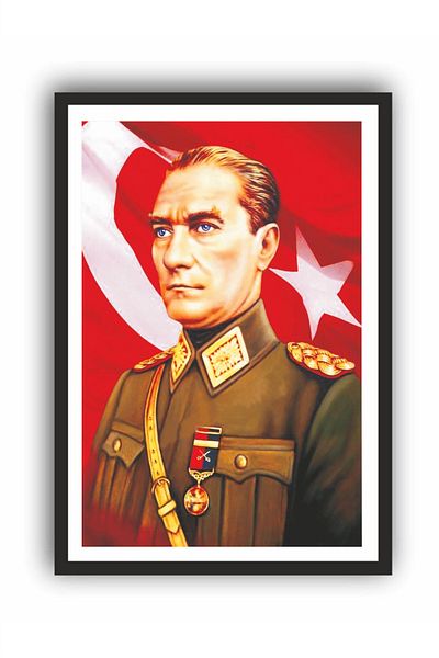 beedene Πορτρέτο Ατατούρκ με κορνίζα