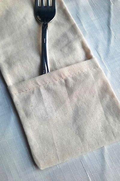 Emtory Home 6 Linen Spoon Holders - Suitable for Punching and Processing - Service Presentation
