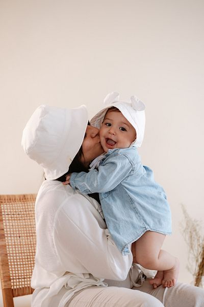 Meymen Baby Canvas Ear Bucket Hat Baby Off White