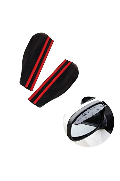 Oto Aksesuarcım مظلة واقية من المطر بمرآة الرؤية الخلفية الجانبية باللون الأسود