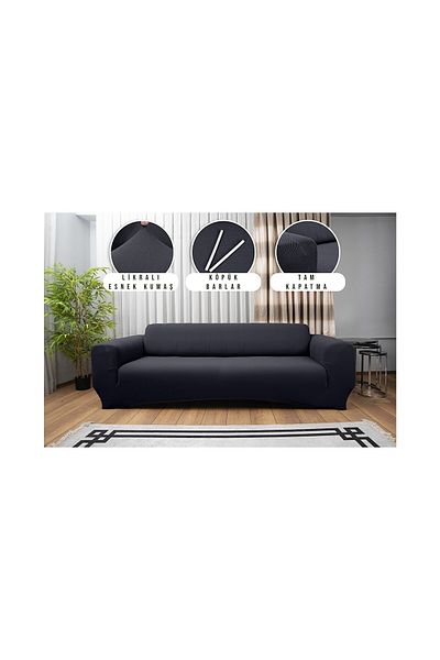 TUCHMALL Sofa-Couch-Sofa Cover Triple (THREE PERSON) Elastic Ballet Sofa Cover 2 Pieces (3 3)