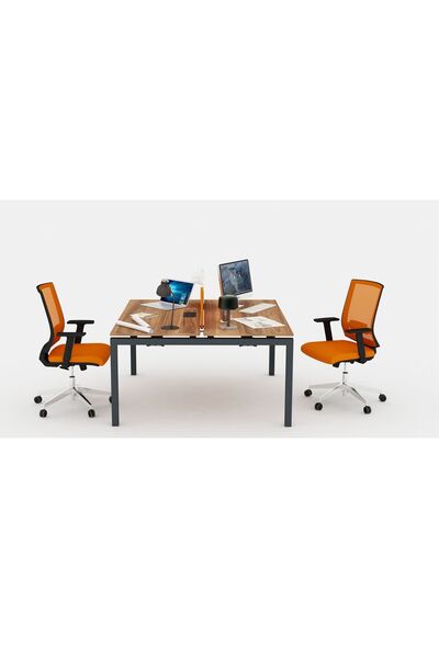 Çağın Ofis Mobilyaları GALAXY İKİLİ 120 CM ÇALIŞMA OFİS MASA Workstation (Min...