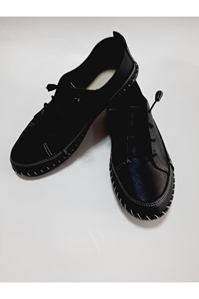 KAPAR Inside and Outside 100% Genuine Leather Rubber Laced Casual Black Color...