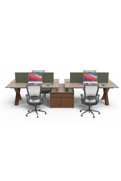 Çağın Ofis Mobilyaları Ofisimi WINO 140 CM DÖRTLÜ WIDE ETAJERLİ PERSONEL ÇALI...
