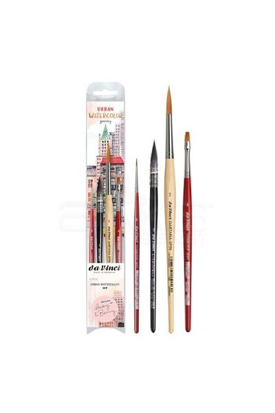 Da Vinci Urban WaterColor Journey Sulu Boya Fırça Seti 4'lü