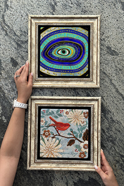 Oscar Stone Decor Tablou decorativ de perete din piatră înrămată 30x30cm Set ...
