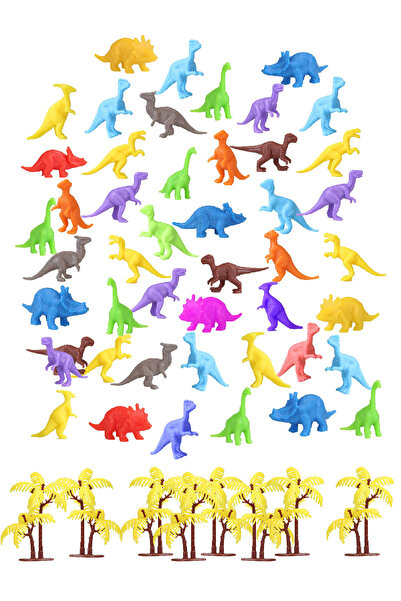 Toyaş Toy Play 48 Parça Renkli Mini Dinozor Figür Seti 4-6 cm SKU683