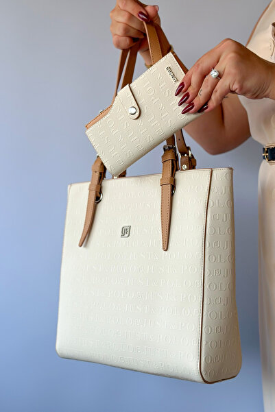 Just Polo Büyük Boy 31 cm * 30 cm 4 Bölmeli Günlük Kullanıma Uygun Tote Bag K...