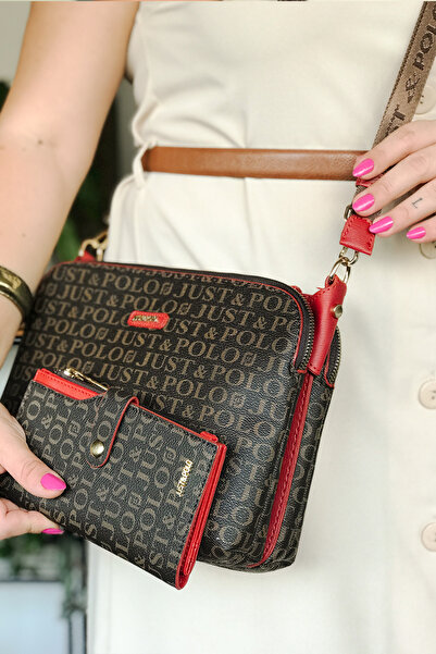 Just Polo 5-Compartment Large Size Women's Crossbody Shoulder Bag Suitable fo...