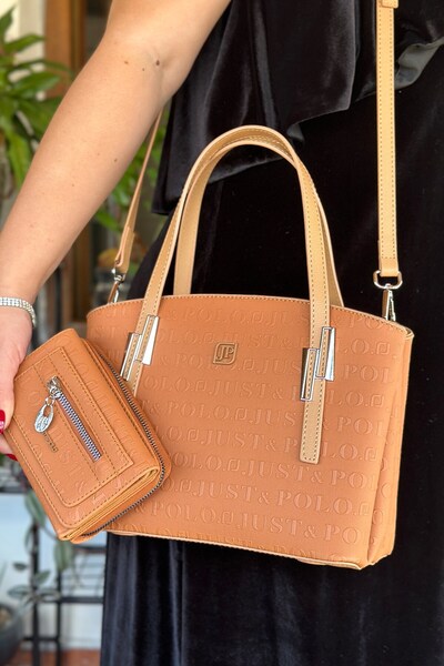 Just Polo حقيبة يد وكتف نسائية بخمسة أقسام 4030-GD -GZD-