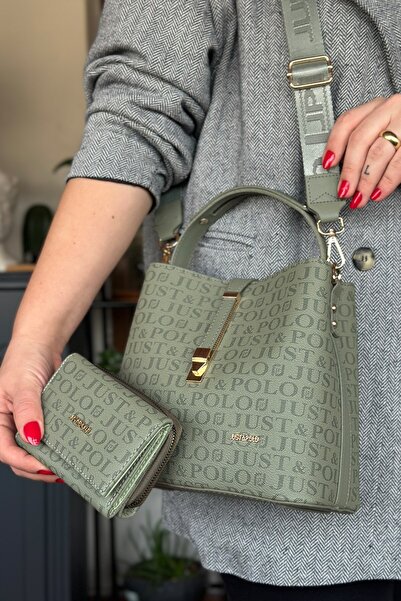 Just Polo Green Special Series Print Patterned Bag Combination - 92055-Gq