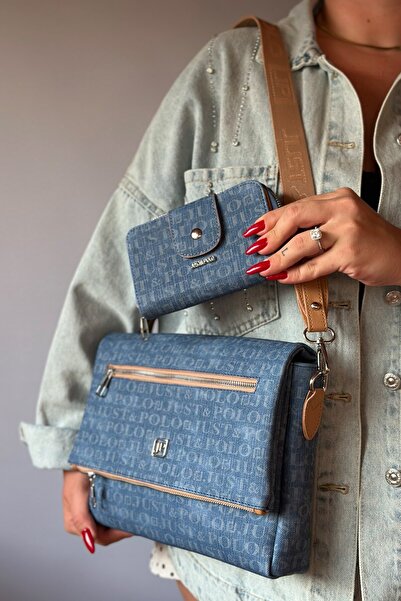 Just Polo Multi-Compartment Women's Crossbody Bag with Column Strap 4032 -GZD-