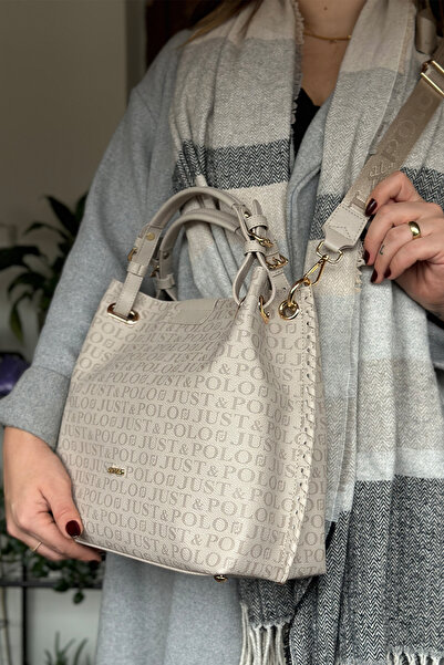 Just Polo حقيبة كتف نسائية كبيرة الحجم مطرزة يدويًا 2180 منتج كامبانيا -GZD-