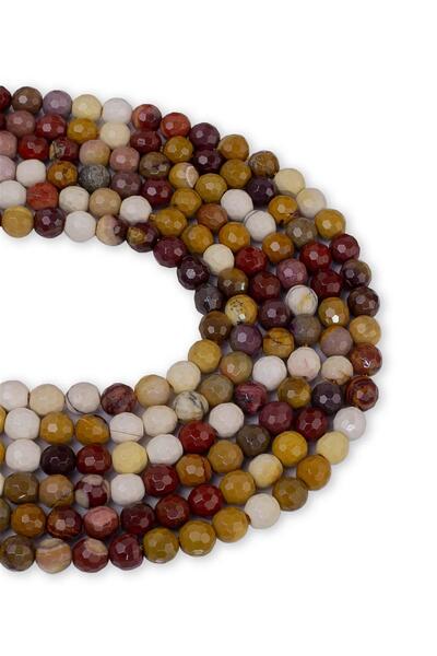 Dünya Doğal Taş Σειρά πέτρας Jasper Monkay 6 mm Facet