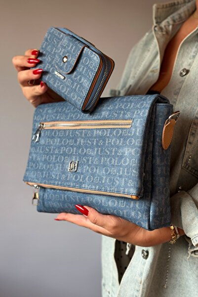 Just Polo Multi-Compartment Women's Crossbody Bag with Column Strap 4032 -GZD-