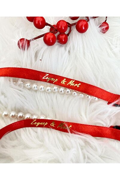 VIP HEDIYELIK Incili Söz Kurdelesi Özel Isimli Dökülen Inci