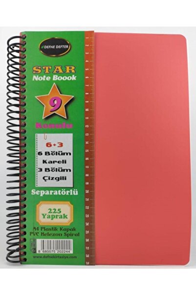 Defne A4 Sp Pp Ayraçlı Defter 5+2 6+2 7+2 7+3 8+2 8+3 9+3 8+4 6+3