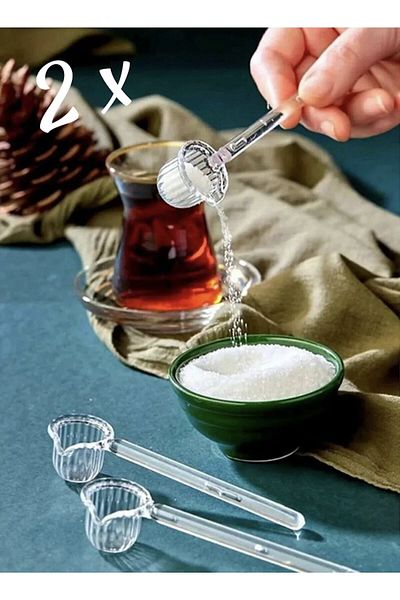 LOVE in KITCHEN 2 Pieces of Mica Origami Shaped Sugar and Coffee Spoons| Spice Sugar Coffee Spoon (NOT GLASS)