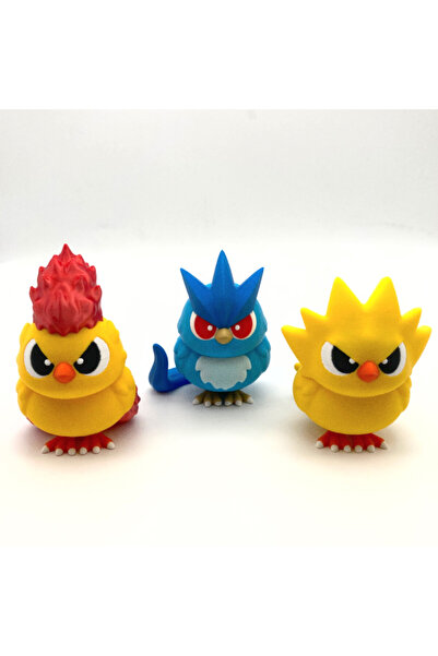 Neptune Articuno - Zapdos Moltres Chibi Pokemon Figür Seti
