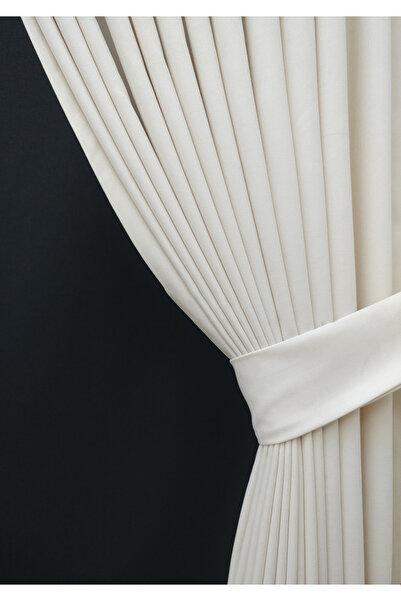 Evdepo Home Λευκή κουρτίνα με πλισέ με ένα φύλλο - 1/3 πλισέ