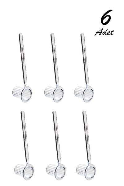 LOVE in KITCHEN Cos-101 Set of 6 Mica Origami Shaped Crystal Coffee Sugar Spice Jam Sauce Spoons