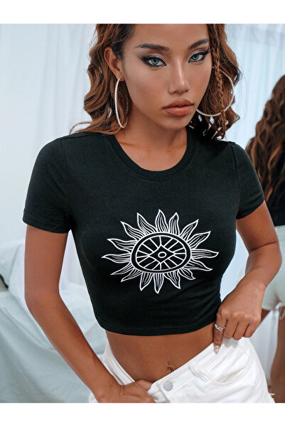 Jose Clothing ΓΥΝΑΙΚΕΙΑ ΜΑΥΡΟ ΕΚΠΤΩΜΕΝΟ ΚΟΝΤΟΜΑΝΙΚΙ ΚΑΤΑΛΥΨΗ ΣΤΟ ΣΩΜΑ CROP TO...