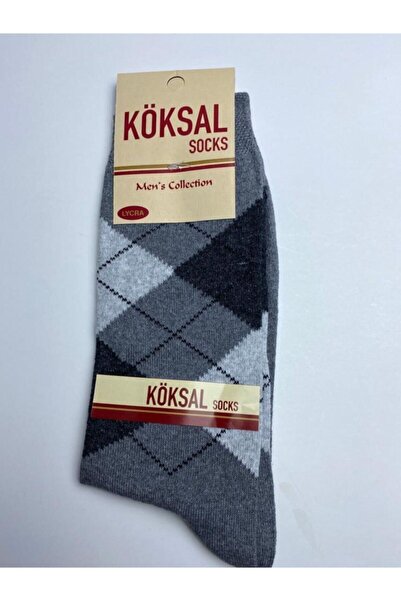 KÖKSAL Diamond Patterned Socks 6 Pairs