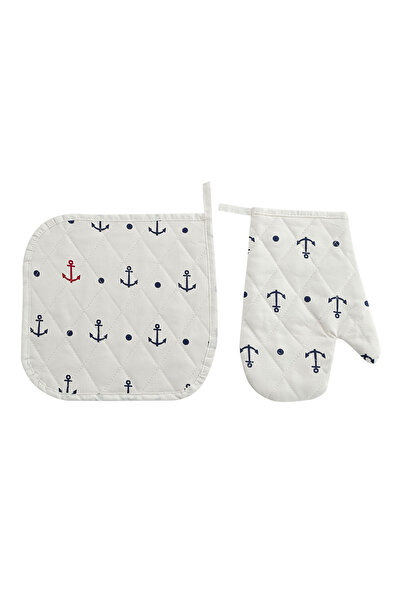 Menderes Home قفازات نايل + حامل تنجيد - مجموعة قطن