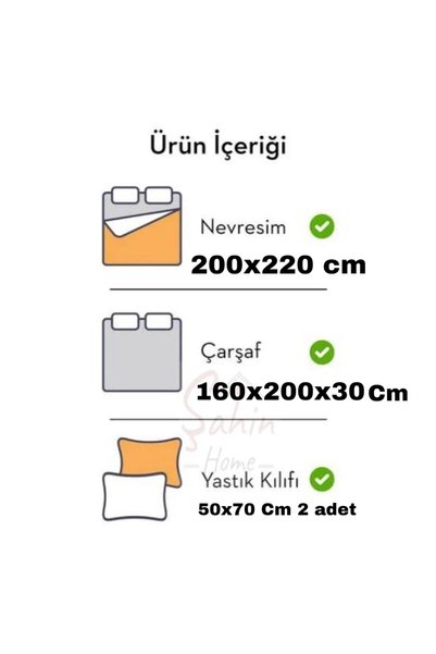 Şahinhome Spiral Flower Double Duvet Cover Set with Elastic Sheets (160x200)