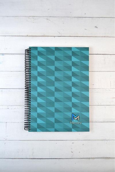 Kids Like Mercury Turquoise 140 YP Spiral Hard Cover A4 Size Lined Notebook