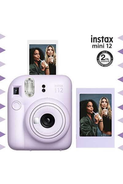 Fujifilm Instax mini 12 Lila Fotoğraf Makinesi ve Fotoğraf Çerçeve Seti