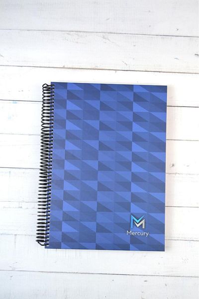 Kids Like Mercury Blue 140 YP Spiral Hard Cover A4 Size Checked Notebook