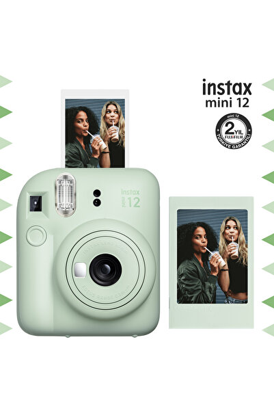 Fujifilm Instax mini 12 Yeşil Fotoğraf Makinesi ve Fotoğraf Çerçeve Seti