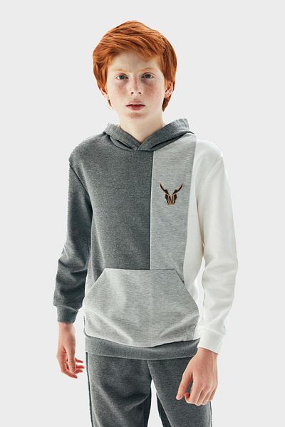 Nebbati Boy Gray Sweatshirt 23PFWNB3407