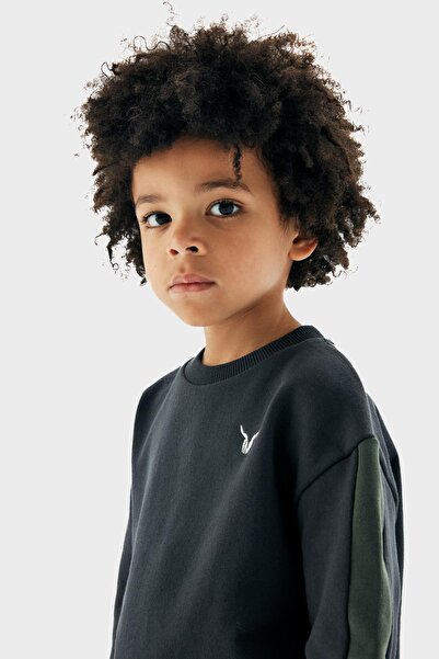 Nebbati Boy's Anthracite Sweatshirt 23PFWNB3415