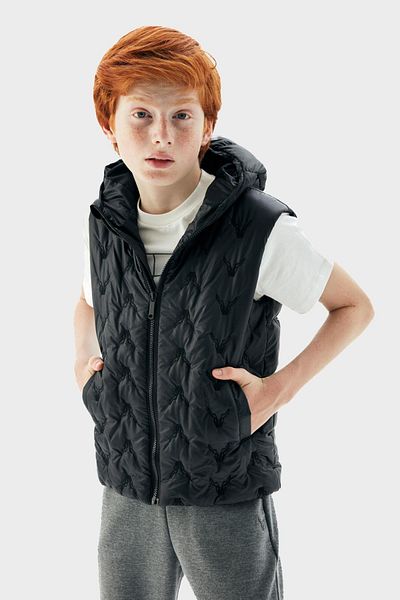 Nebbati Boy's Black Vest 23PFWNB3702