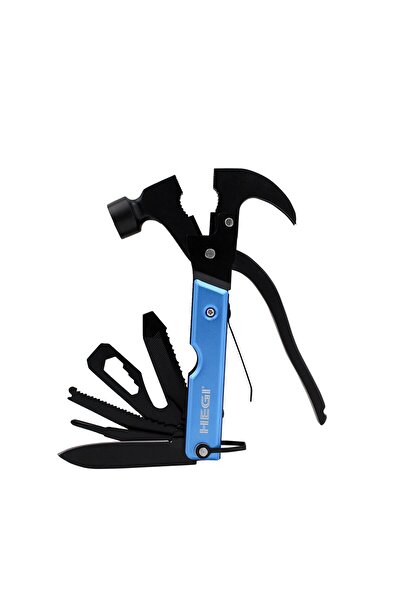 Genel Markalar 18 Fonksiyonlu Paslanmaz Çelik Çekiç ve Keser - Mavi