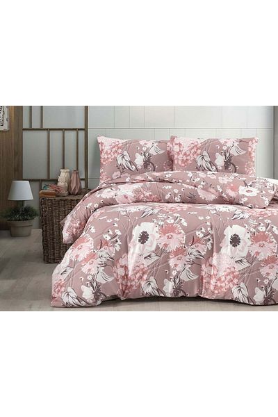 Menderes Home Σετ Παπλωματοθήκη Lanotte 1863 Pink Satin Μονό