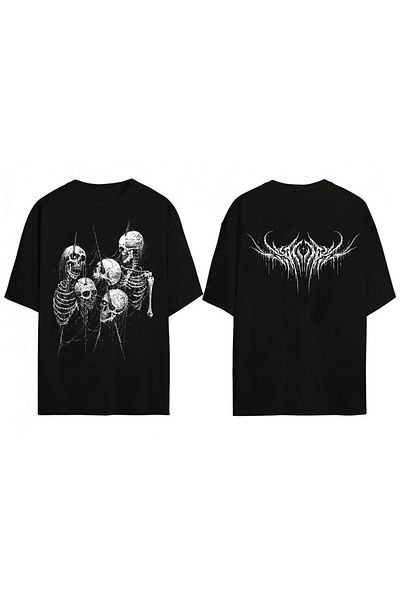 Usaspor Μπλουζάκι Grunge Streetwear Skull Gothic T-shirt