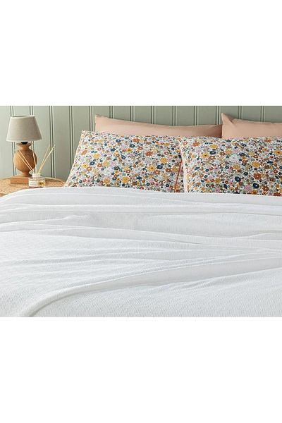 English Home White Double Plain Cotton Pique