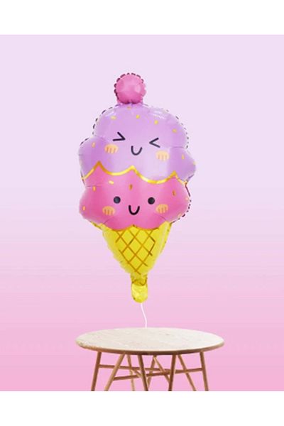 Parti Station Ice Cream Ice Cream Concept Birthday 1 Year Old Balloon Set Summer Theme Cute Ice Cream Foil Balloon Set