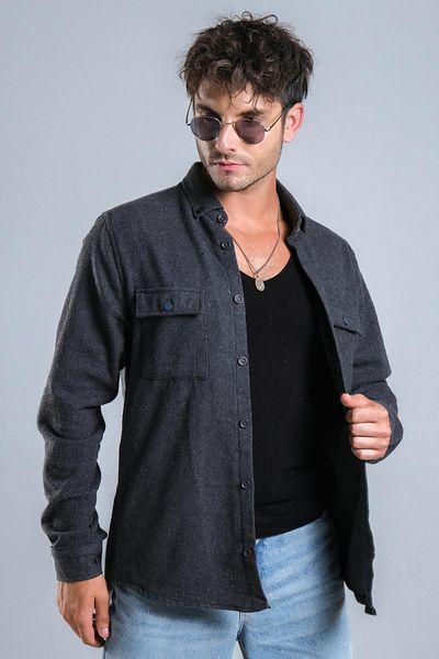ByTrend Χειμερινό πουκάμισο ξυλοκόπο με σιδερένια κουμπιά MAR 4145